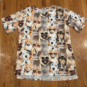 Plus size 2X-3X Secret Treasures sleepwear shirt dog, rabbit & cat print